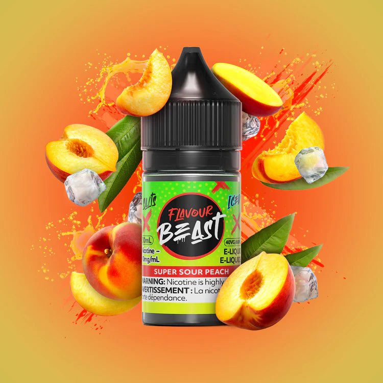 Flavour Beast Salts Super Sour Peach Iced ONT