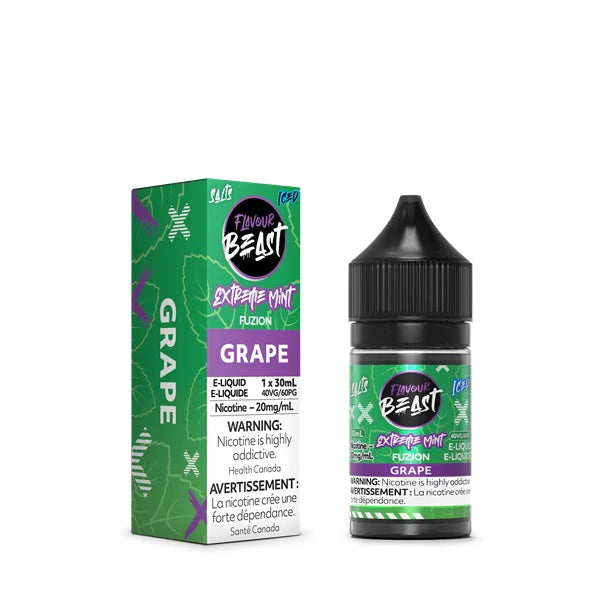 Flavour Beast Salts Extreme Mint Fuzion Grape Iced ONT