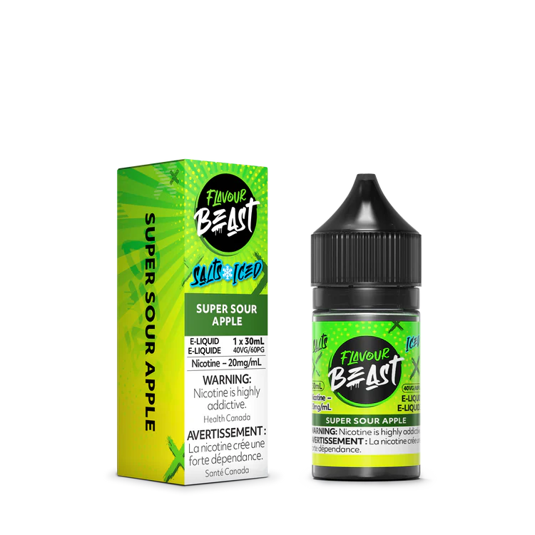 Flavour Beast Salts Super Sour Apple Iced ONT