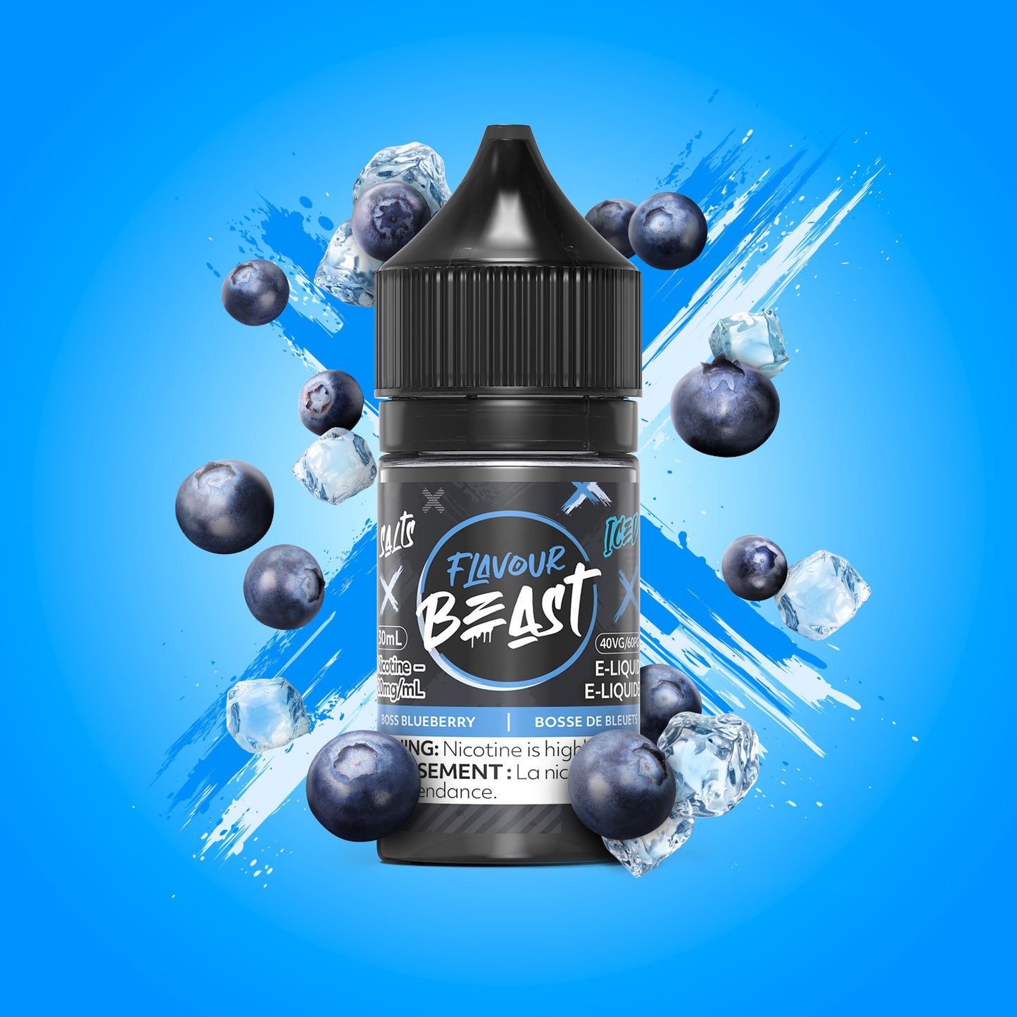 Flavour Beast Salts Boss Blueberry Iced