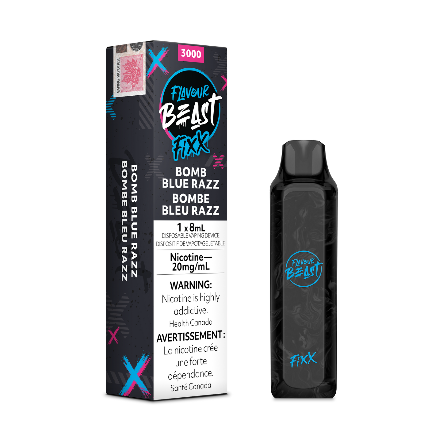 Flavour Beast Disposable Fixx 3000 Bomb Blue Razz