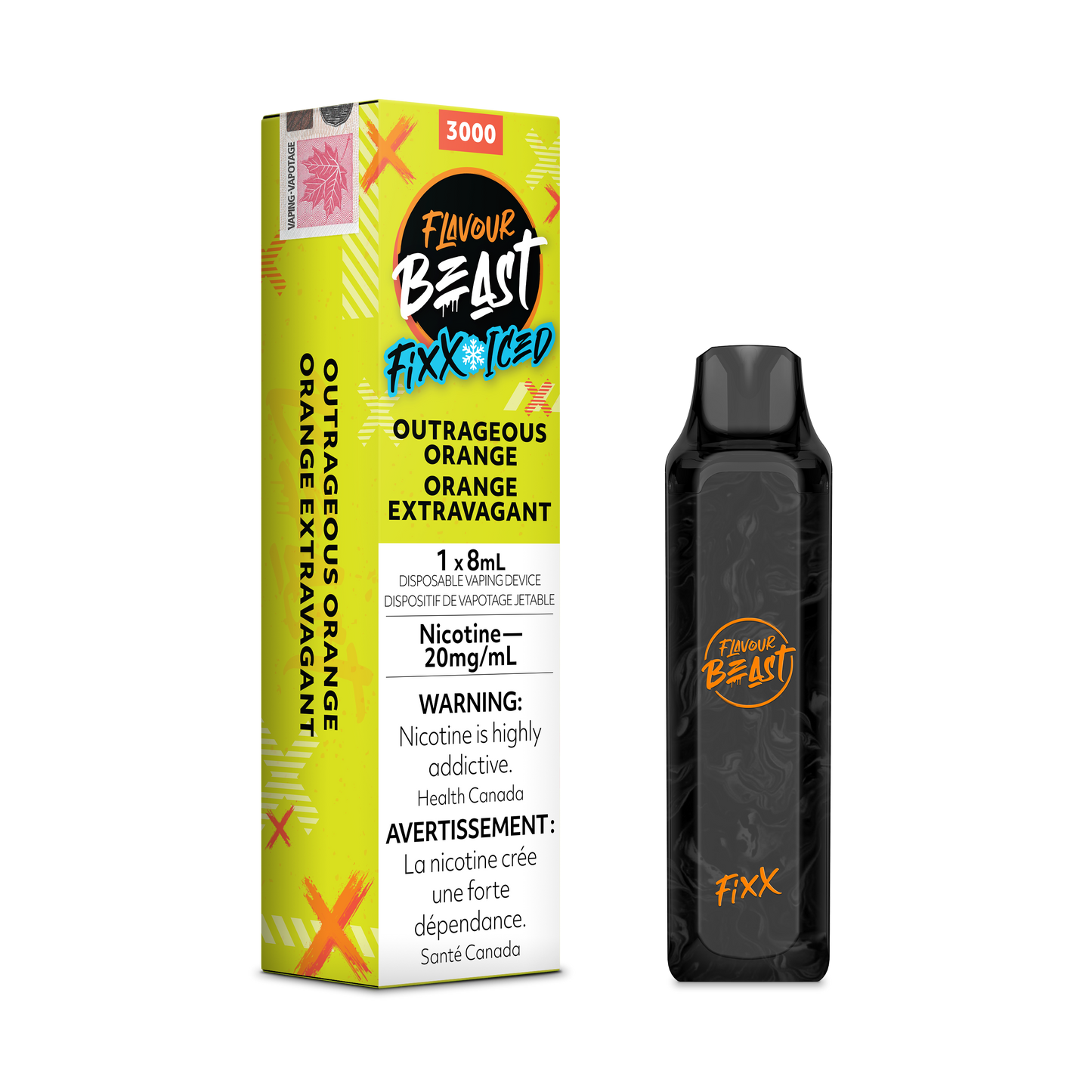 Flavour Beast Disposable Fixx 3000 Outrageous Orange