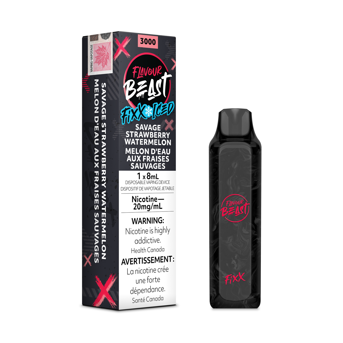 Flavour Beast Disposable Fixx 3000 Savage Strawberry Watermelon