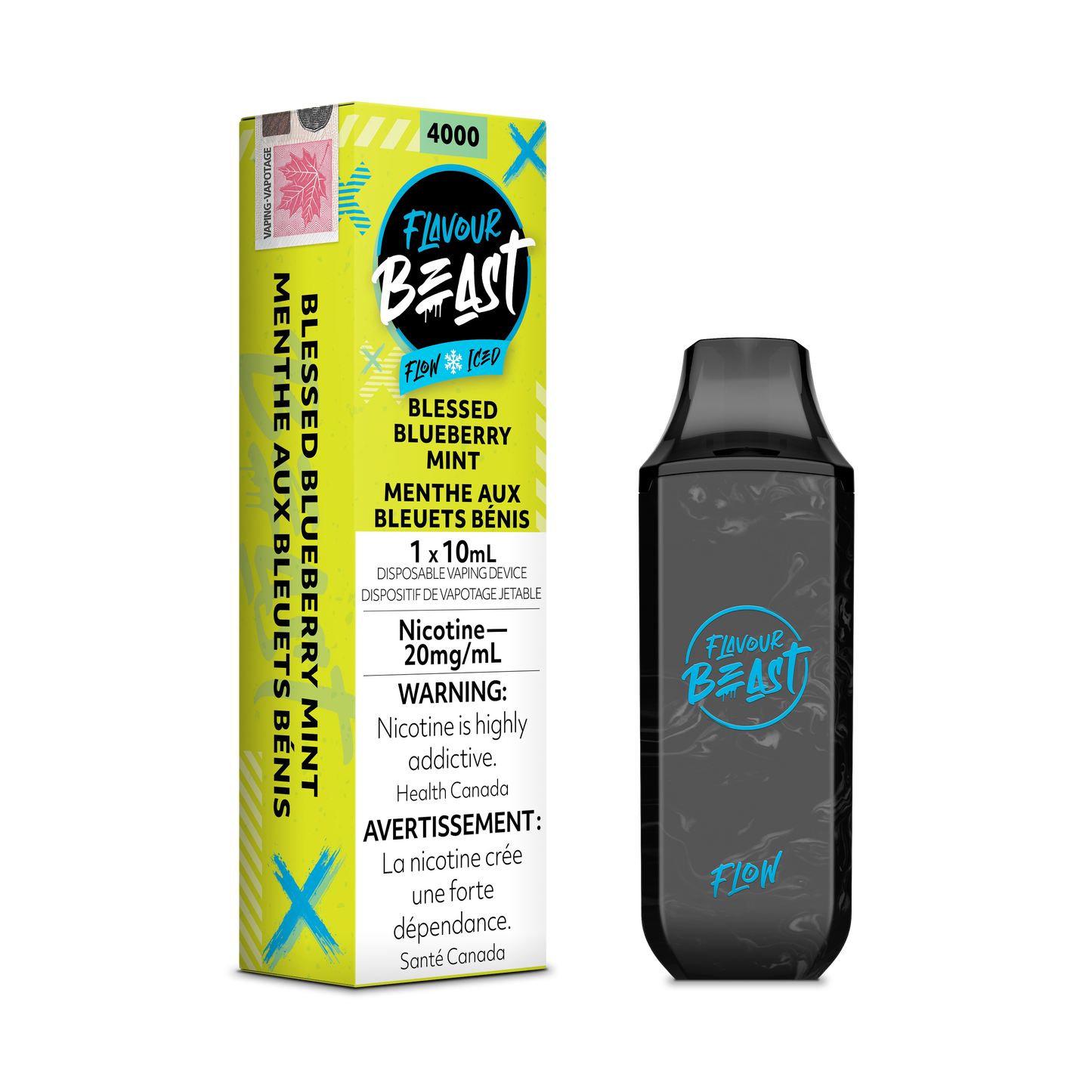 Flavour Beast Disposable Flow Blessed Blueberry Mint Iced