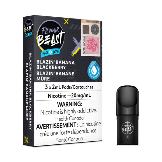 FLAVOUR BEAST PODS BLAZIN BANANA BLACKBERRY