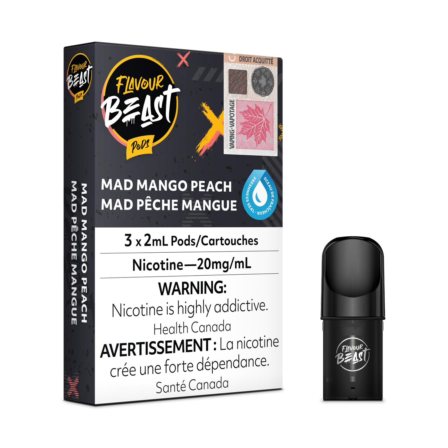 FLAVOUR BEAST PODS MAD MANGO PEACH