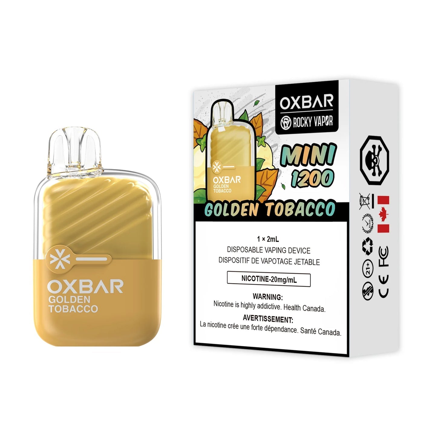 OXBAR MINI 1200 Disposable Golden Tobacco ONT