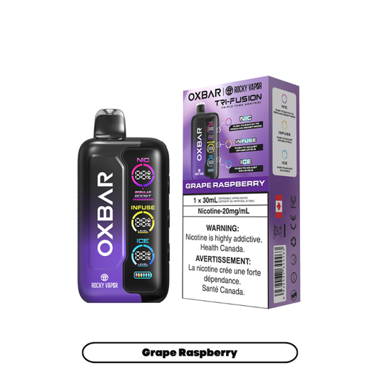Oxbar Tri-Fusion Disposable Grape Raspberry