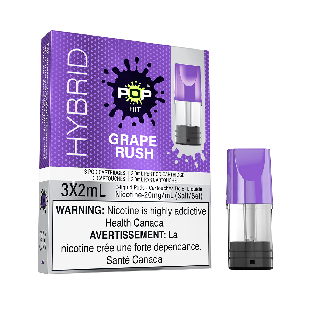 Pop Vapor Hybrid PODS Grape Rush (3x2ml)