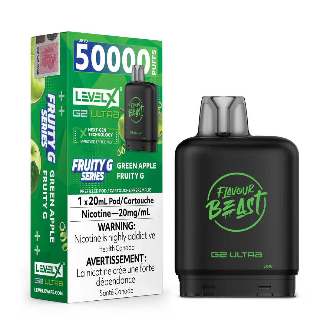 Flavour Beast G2 Ultra Level X PODS Fruity G Green Apple