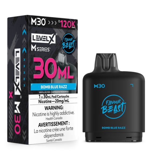 Level X Flavour Beast M Series Pod 30ml Bomb Blue Razz