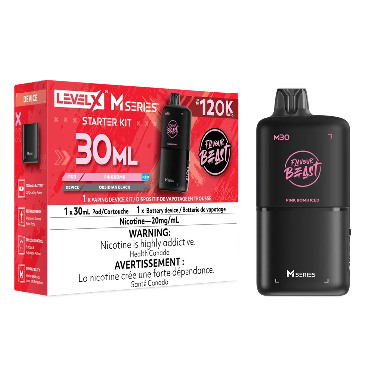 Level X Flavour Beast M Series Starter Kit Pink Bomb Iced