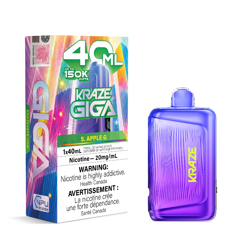 Kraze Giga 150K Disposable S. Apple G