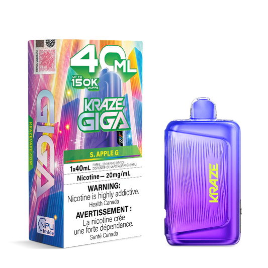 Kraze Giga 150K Disposable S. Apple G