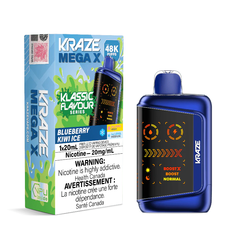 Kraze Mega X 48K Disposable Blueberry Kiwi Ice
