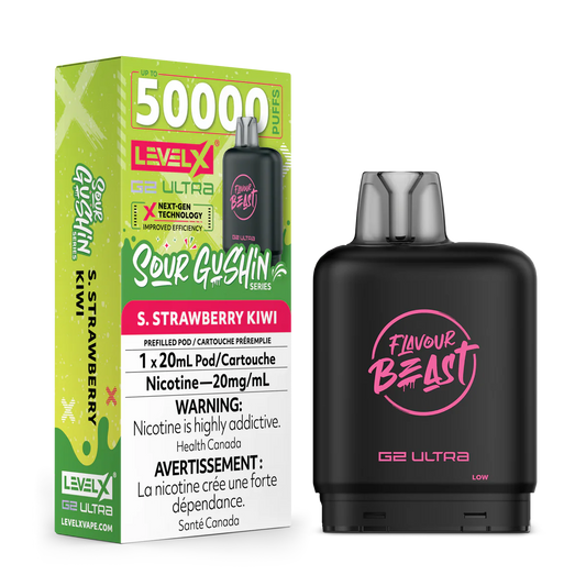 Flavour Beast G2 Ultra Level X PODS S.Strawberry Kiwi ONT