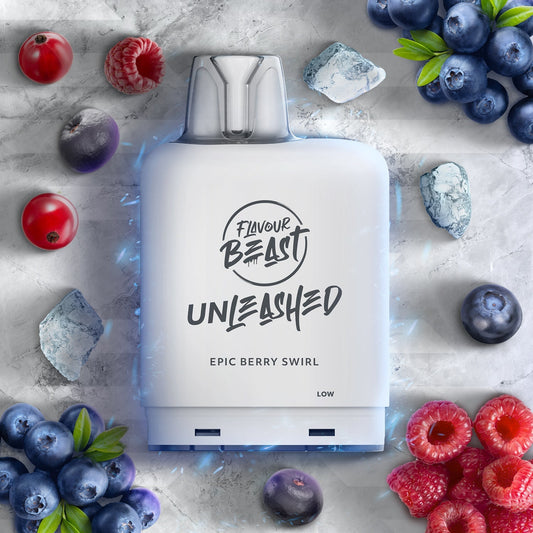 Flavour Beast Boost Level X PODS Unleashed Epic Berry Swirl