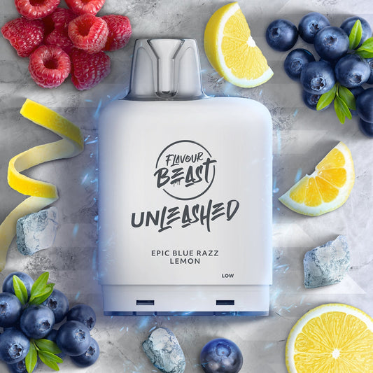 Flavour Beast Boost Level X PODS Unleashed Epic Blue Razz Lemon ONT