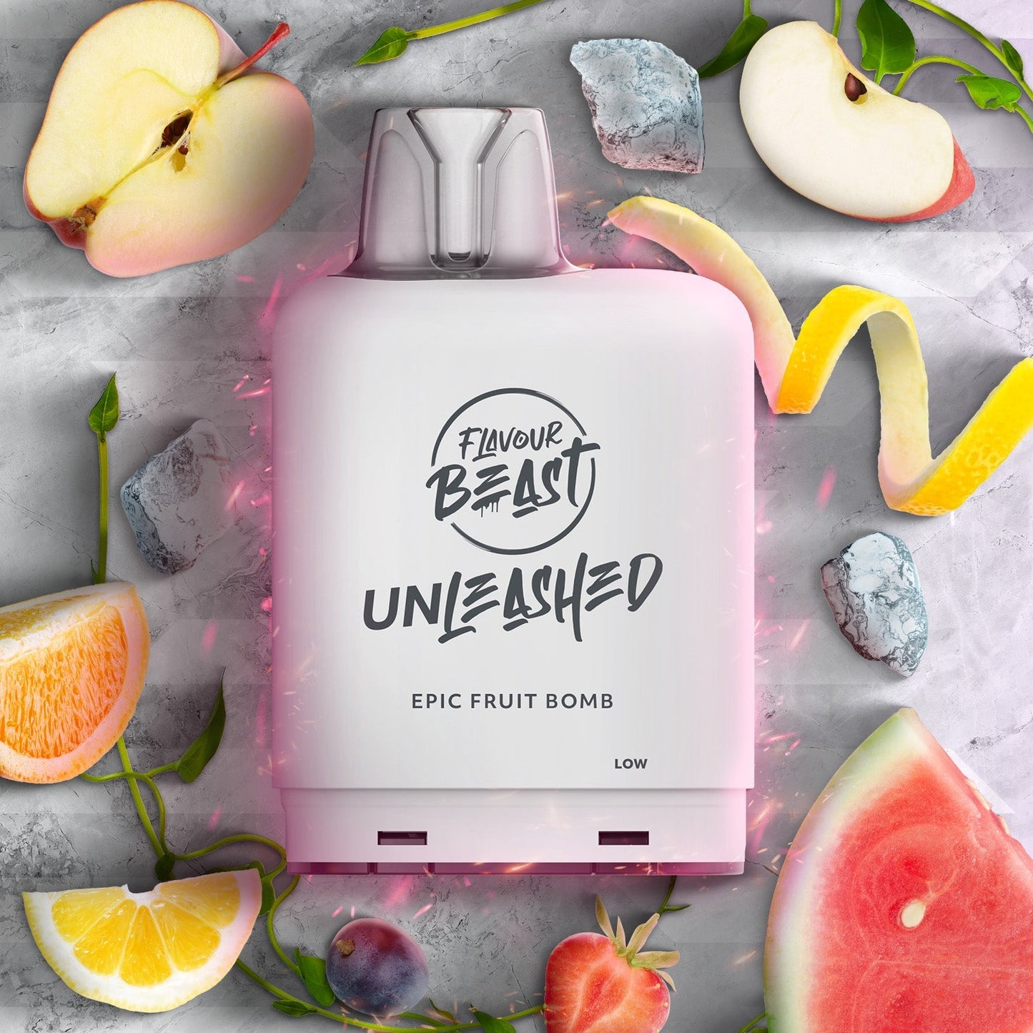 Flavour Beast Boost Level X PODS Unleashed Epic Fruit Bomb ONT