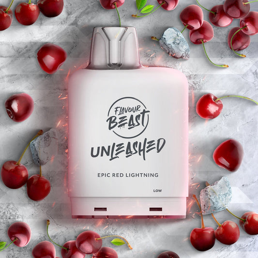 Flavour Beast Boost Level X PODS Unleashed Epic Red Lightning ONT