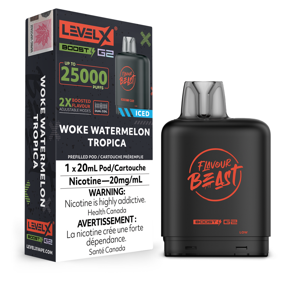 Flavour Beast Boost Level X PODS Woke Watermelon Tropica Iced ONT