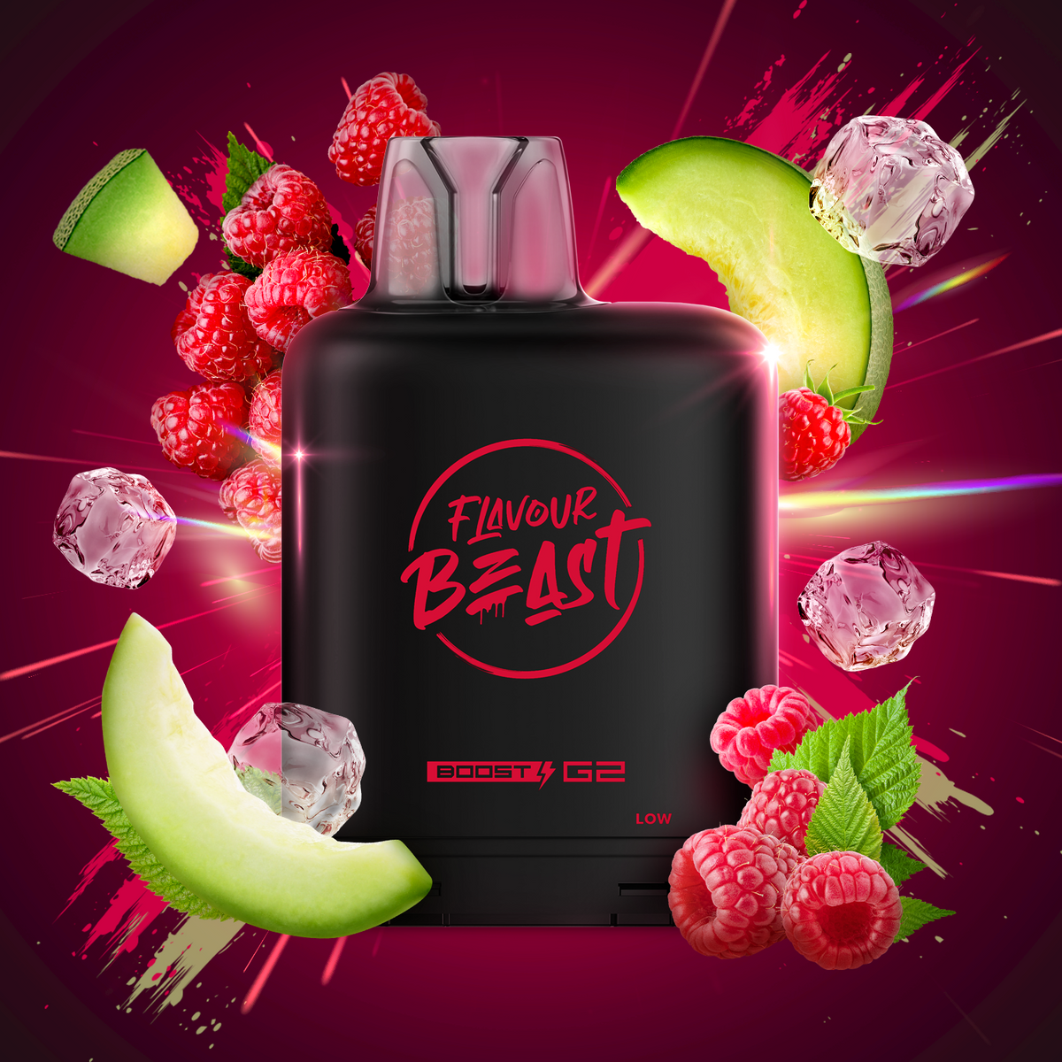 Flavour Beast Boost Level X PODS Rad Razz Melon Iced ONT