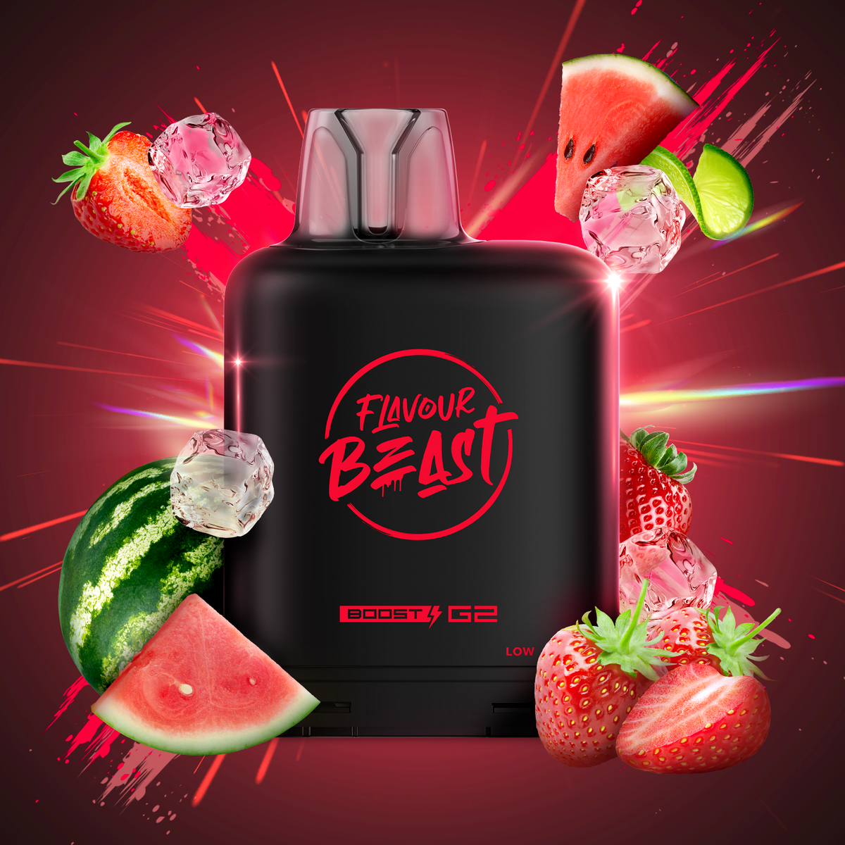 Flavour Beast Boost Level X PODS Savage Strawberry Watermelon Iced ONT