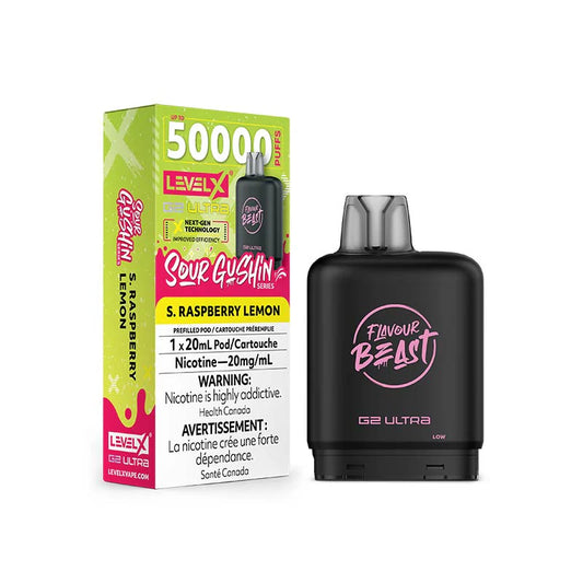 Flavour Beast G2 Ultra Level X PODS S. Raspberry Lemon ONT