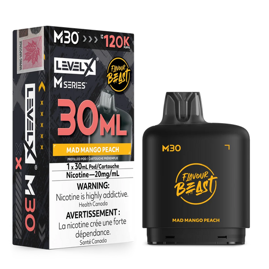Level X Flavour Beast M Series Pod 30ml Mad Mango Peach