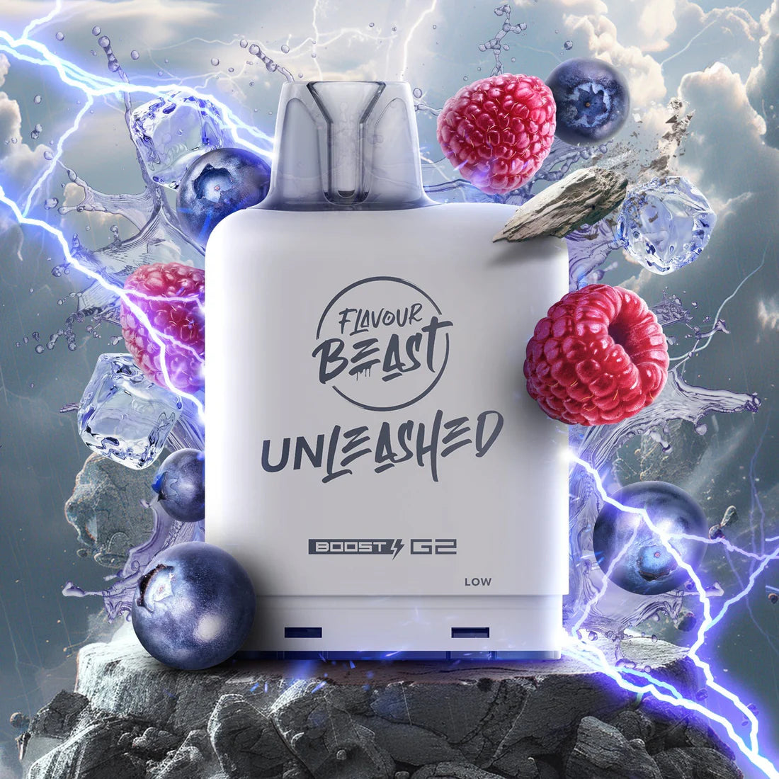 Flavour Beast Boost Level X PODS Unleashed Epic Berry Lightning ONT