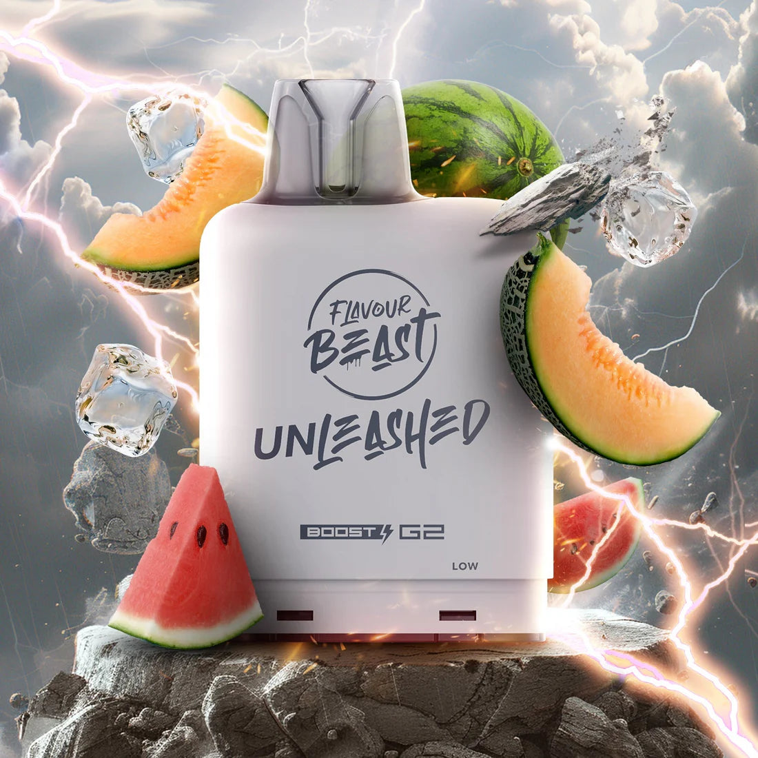 Flavour Beast Boost Level X PODS Unleashed Epic Cantaloupe Watermelon ONT