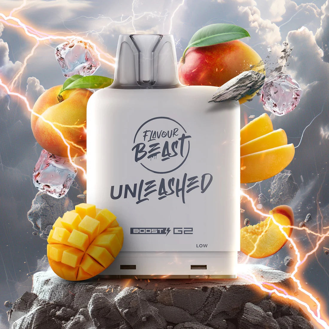 Flavour Beast Boost Level X PODS Unleashed Epic Peach Mango ONT