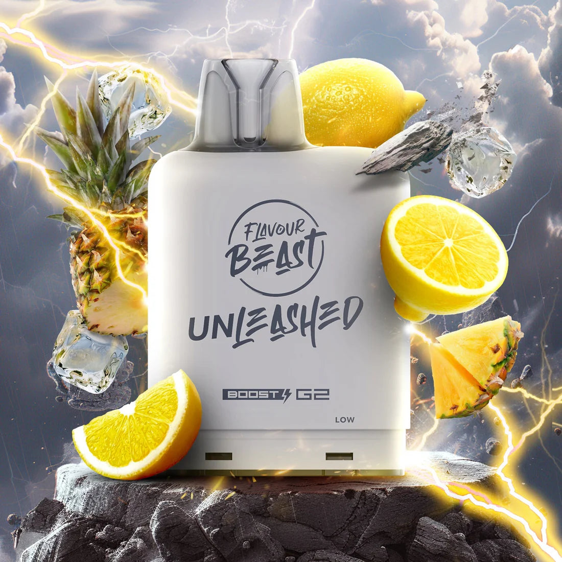 Flavour Beast Boost Level X PODS Unleashed Epic Pineapple Lemon ONT