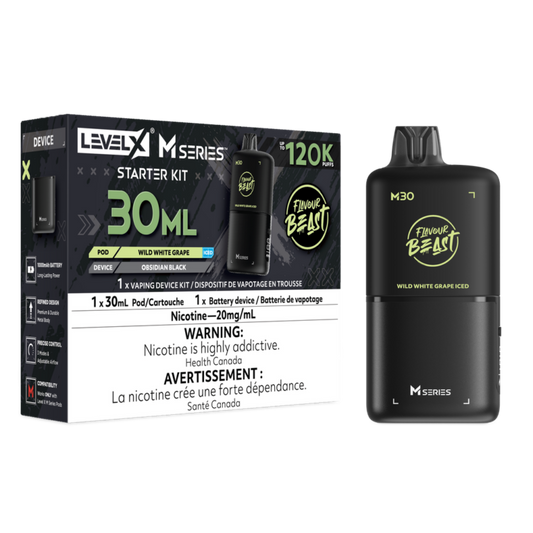 Level X Flavour Beast M Series Starter Kit Wild White Grape Iced
