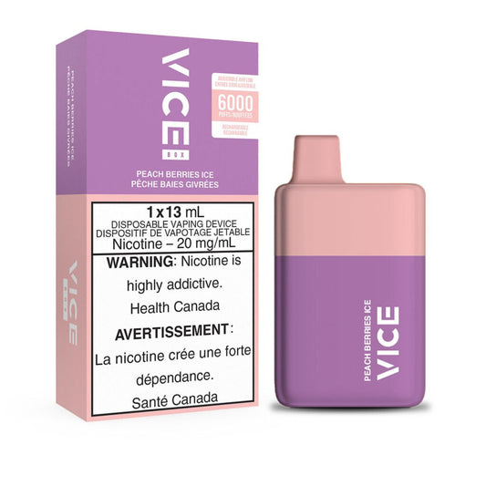 Vice Disposable Box 6000 Peach Berries Ice