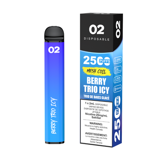 O2 Disposable 2500 Berry Trio Icy