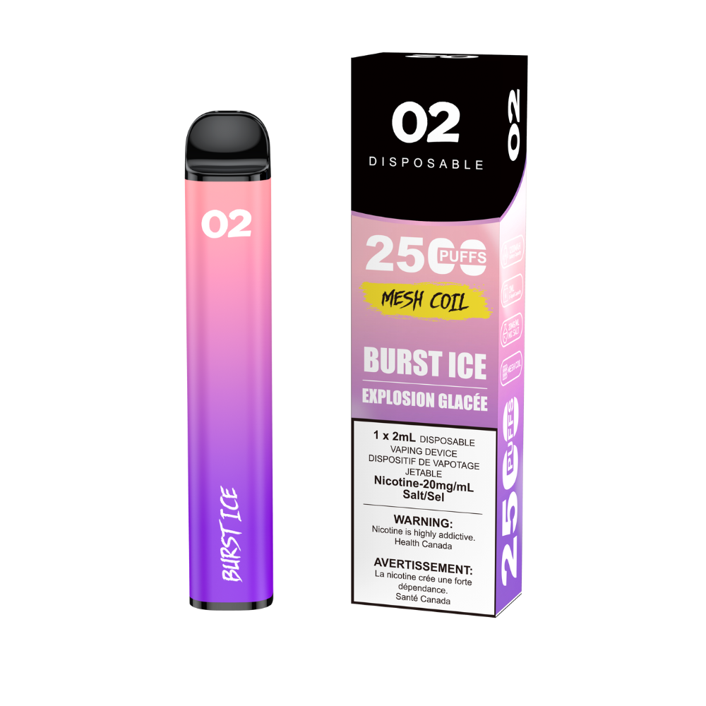 O2 Disposable 2500 Burst Ice