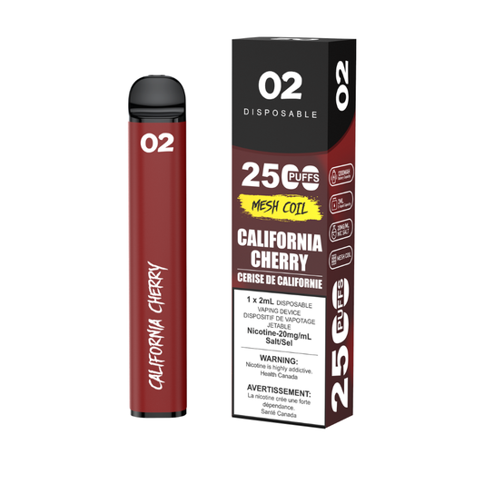 O2 Disposable 2500 California Cherry