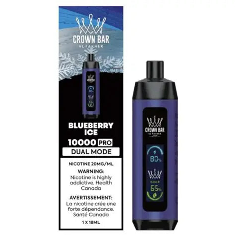 AL Fakher Crown Bar 10000 Pro Disposable Blueberry Ice ONT