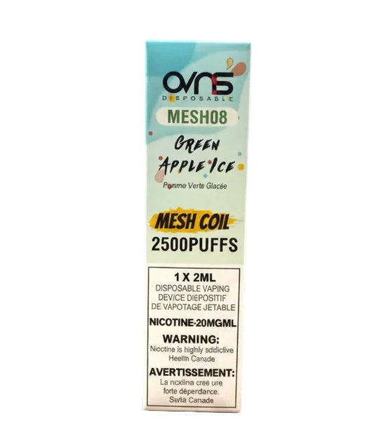 OVNS MESH08 2500 Disposable Green Apple Ice