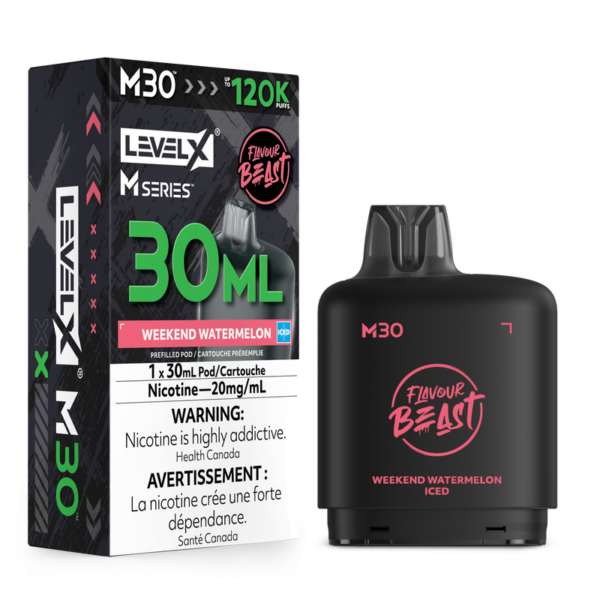 Level X Flavour Beast M Series 30ml Pod Weekend Watermelon Iced Flavor