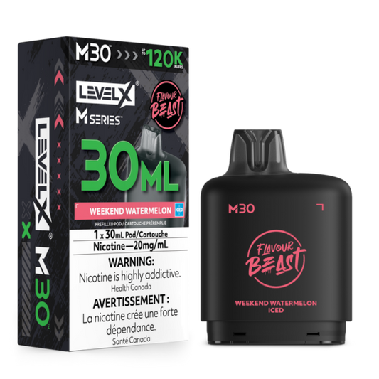Level X Flavour Beast M Series 30ml Pod Weekend Watermelon Iced Flavor