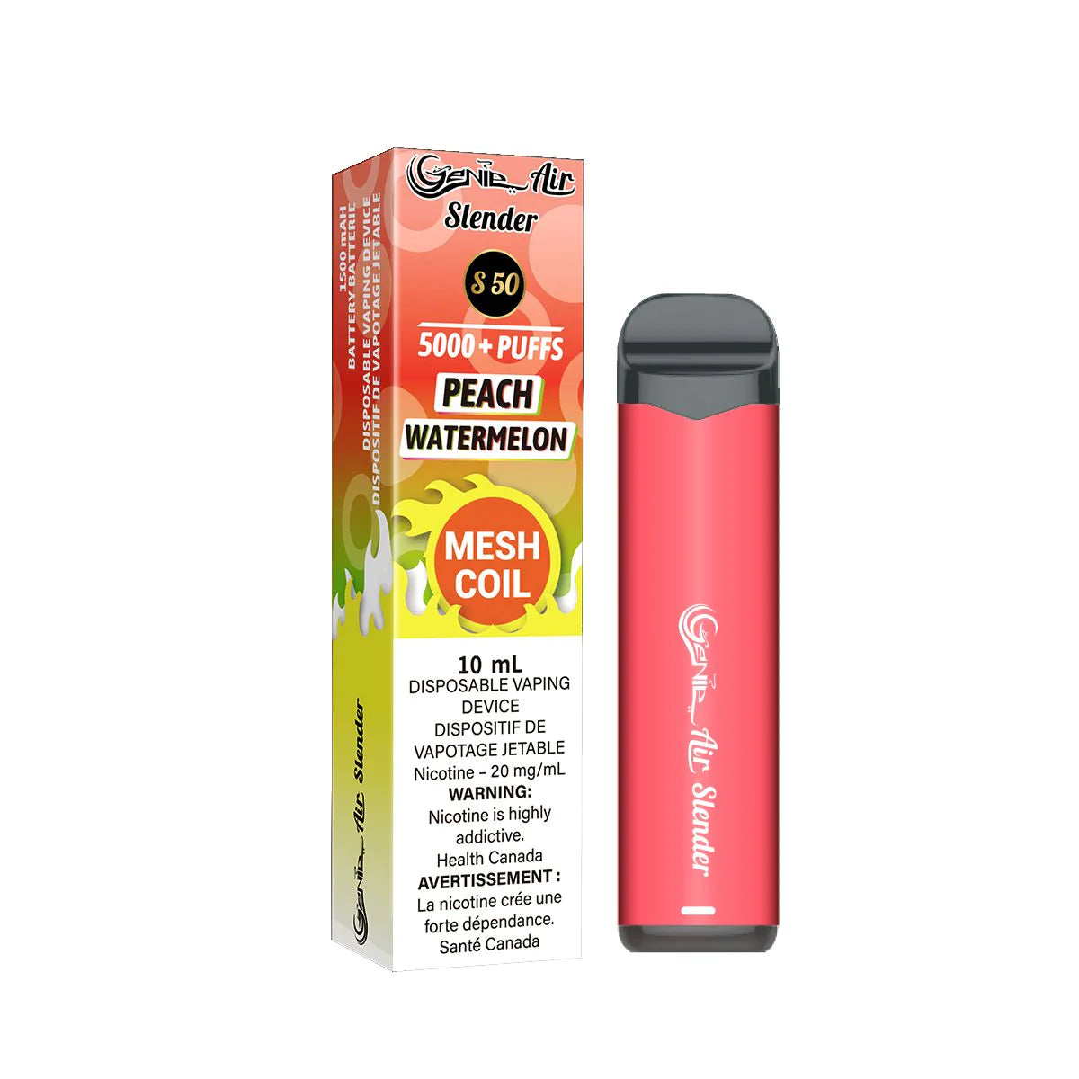 Genie Air Slender 5000 Disposable Peach Watermelon