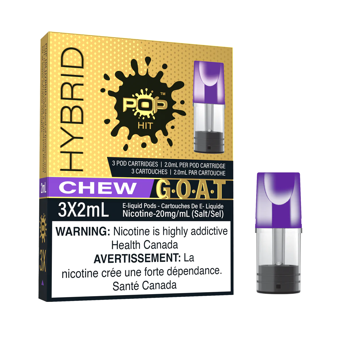 Pop Vapor Hybrid PODS G.O.A.T Chew (3x2ml)