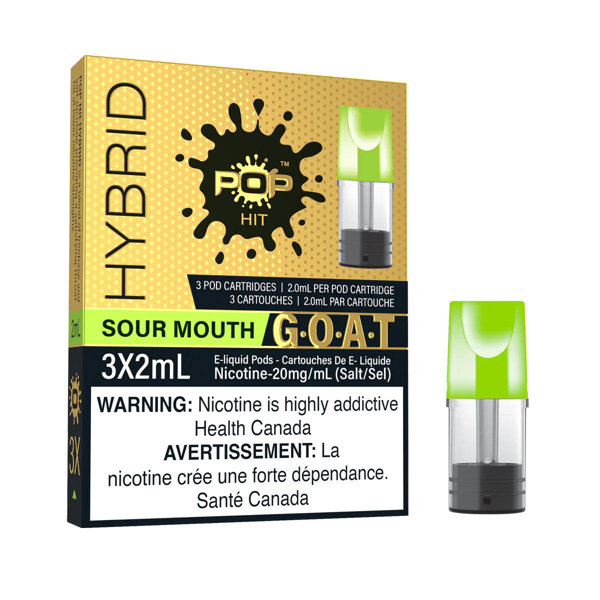 Pop Vapor Hybrid PODS G.O.A.T Sour Mouth (3x2ml)