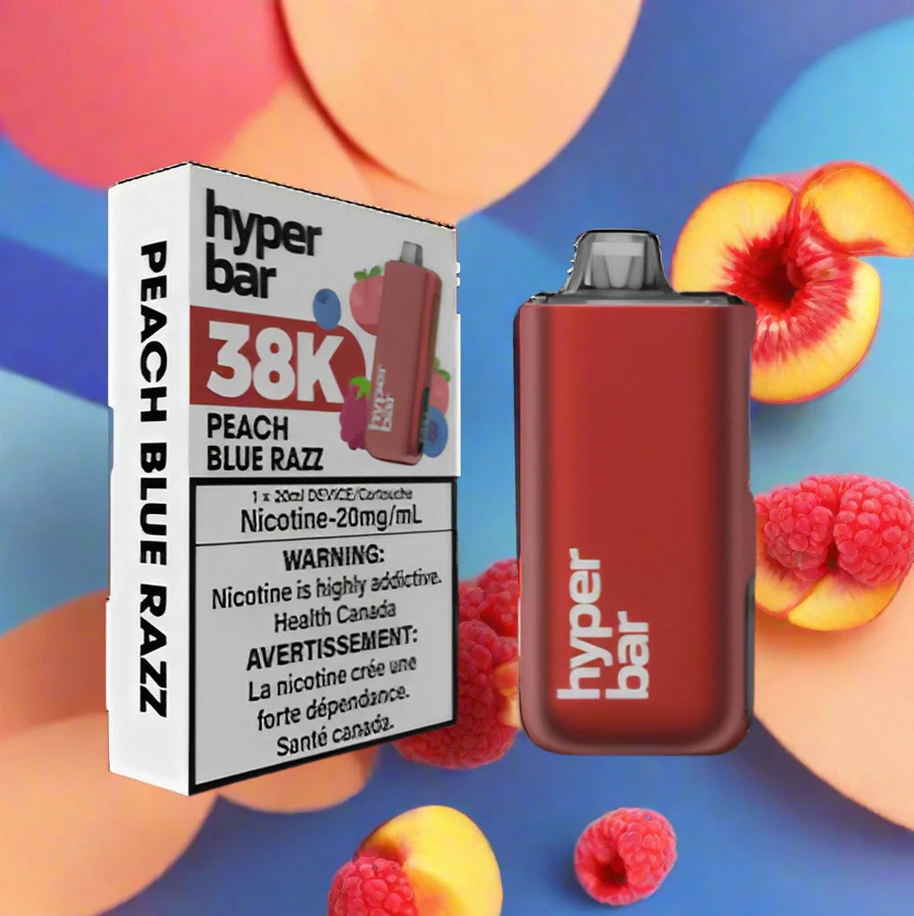 Hyper Bar 38K Disposable Peach Blue Razz ONT