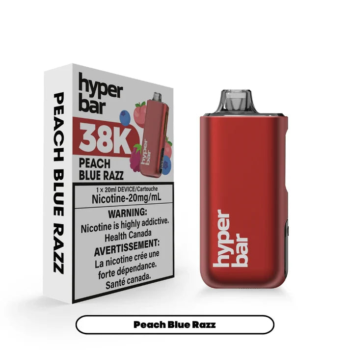 Hyper Bar 38K Disposable Peach Blue Razz ONT