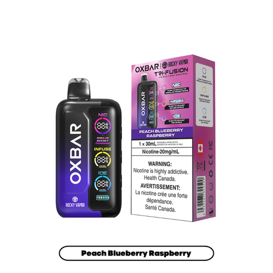 Oxbar Tri-Fusion Disposable Peach Blueberry Raspberry
