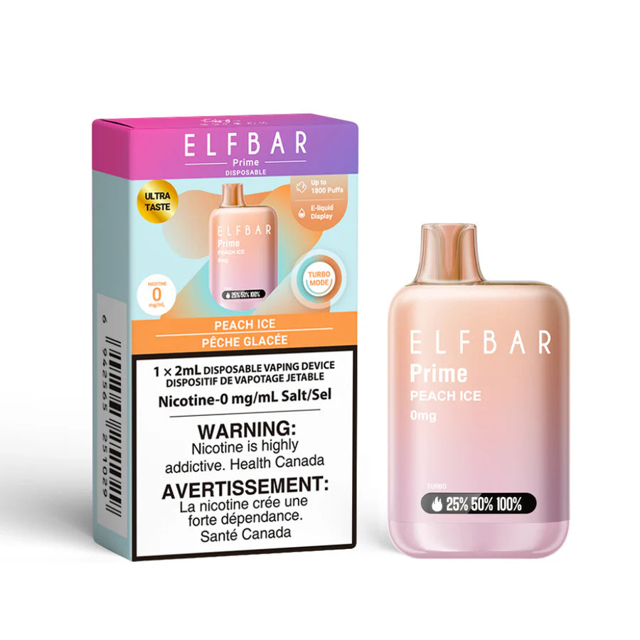 ELF BAR Disposable Prime 1800 Peach Ice ONT 0MG