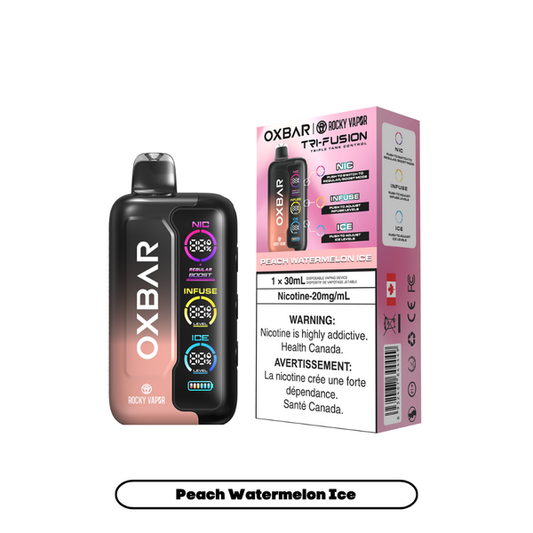 Oxbar Tri-Fusion Disposable Peach Watermelon Ice